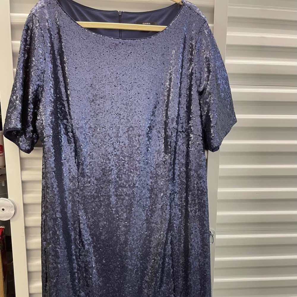 Joanna hope blue sequence dress